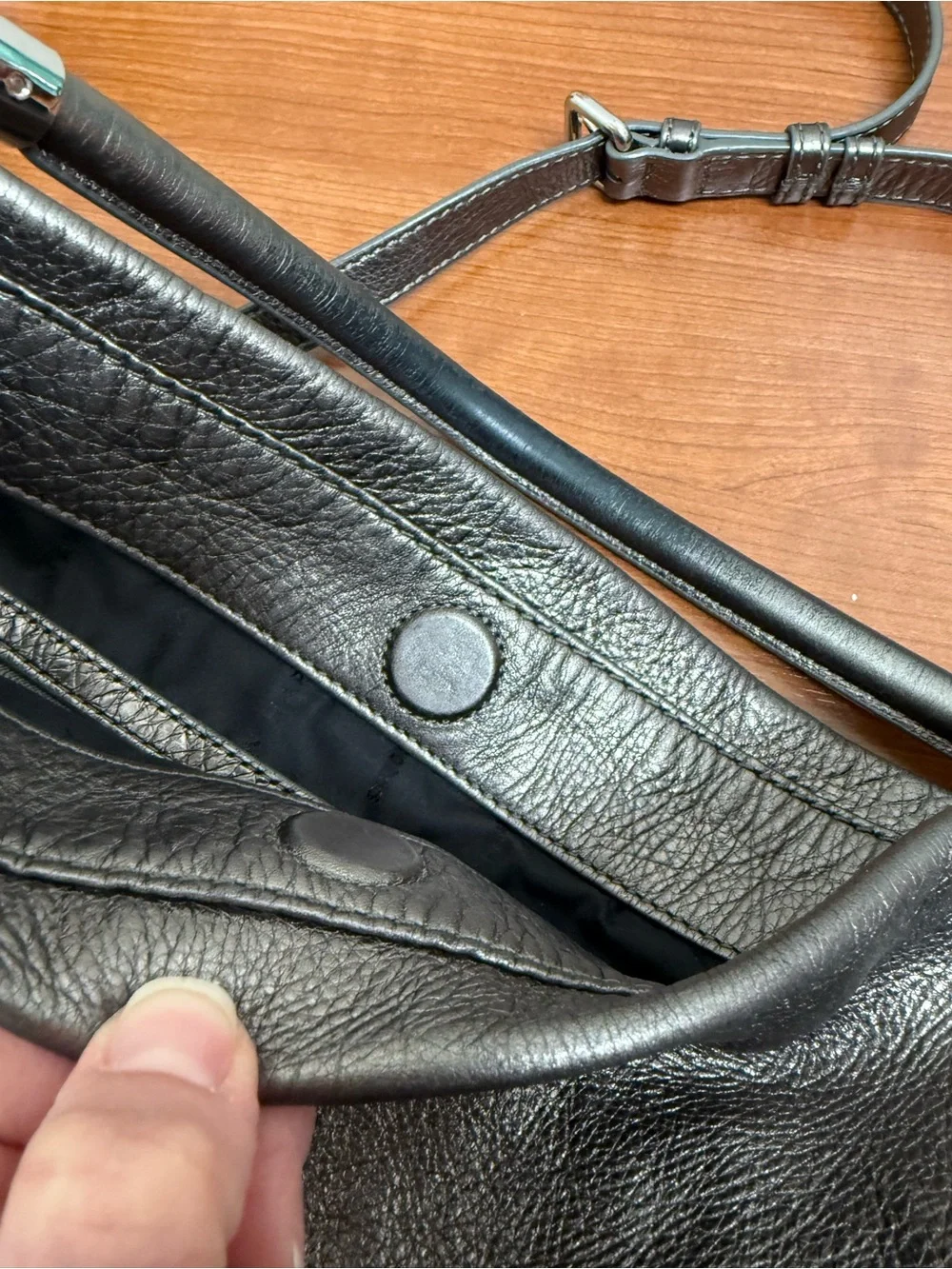 Marc by Marc Jacobs Metallic Pewter Leather Hobo